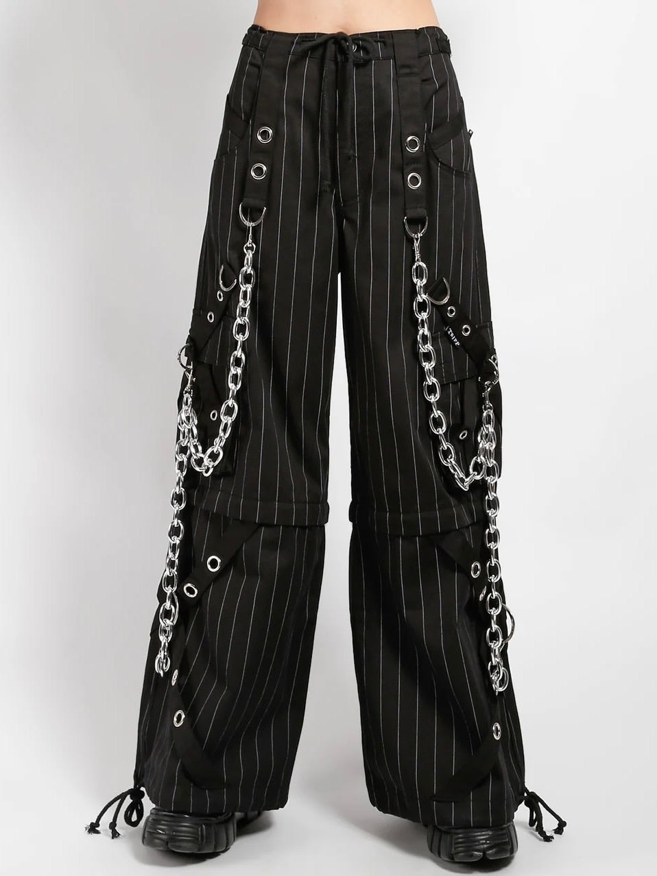 【TRIPP nyc】POWER CHAIN PANT[AF7242MP] / 【トリップ ニューヨーク 】ボンテージチェーンストライプワイドパンツ