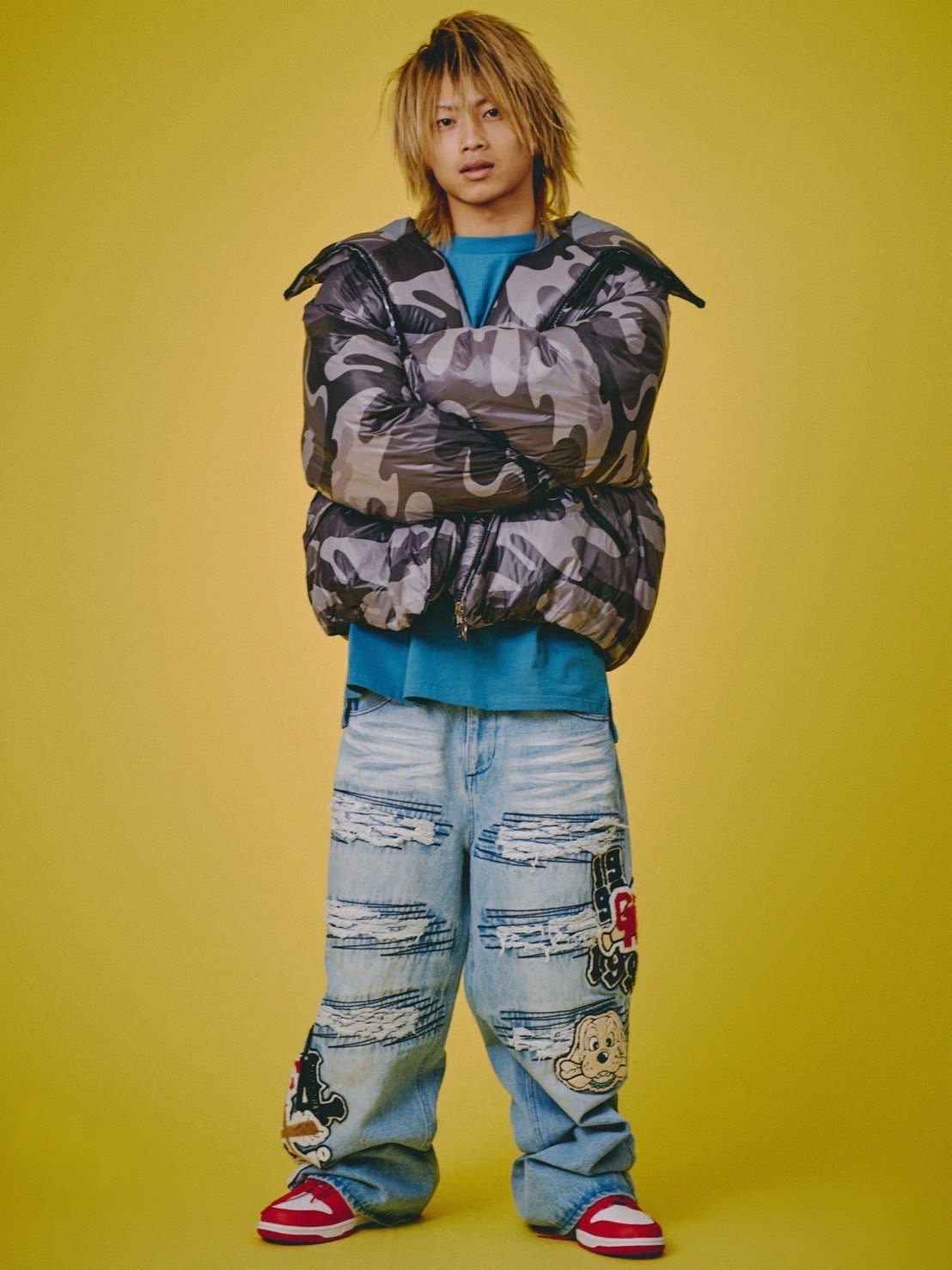 【GALFY】ワッペンだらけデニム