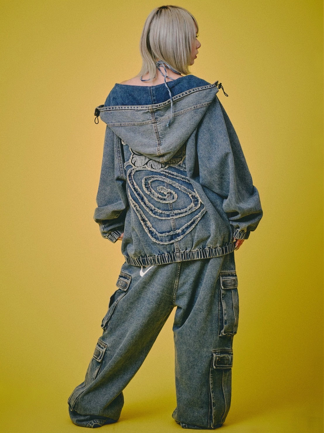 【GALFY】ぐるグニャデニムカーゴ