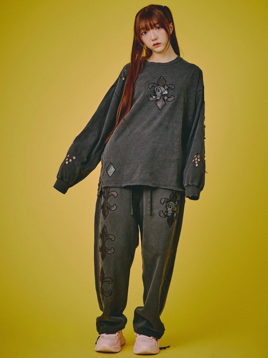 【GALFY】ぼろぼろロゴ百合の紋ロンTee