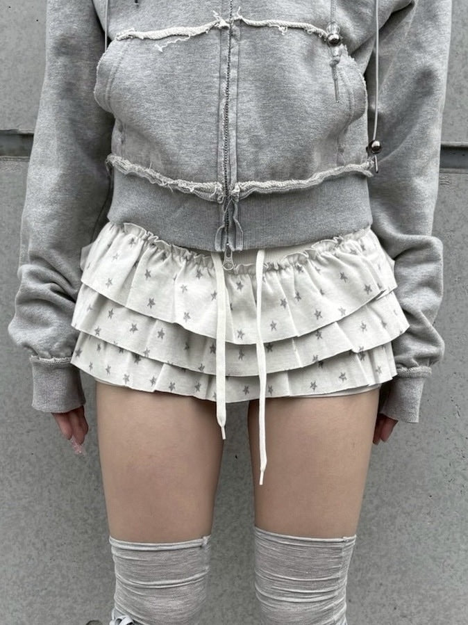 受注制【nmtc +】star frill skirt pants / 【エヌエムティーシープラス】スターフリルスカートパンツ (3color)