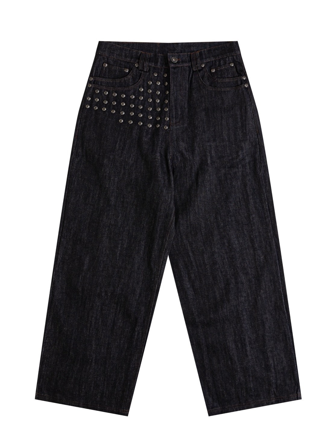 【Thought We Friends】Devlin Distressed Baggy Denims with Studs