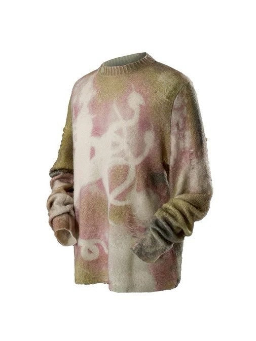 【The Boy Has No Patience】All-Over Textured Print Sweater / 【ザボーイハズノーペーシェンス】タイダイグラフィックセーター