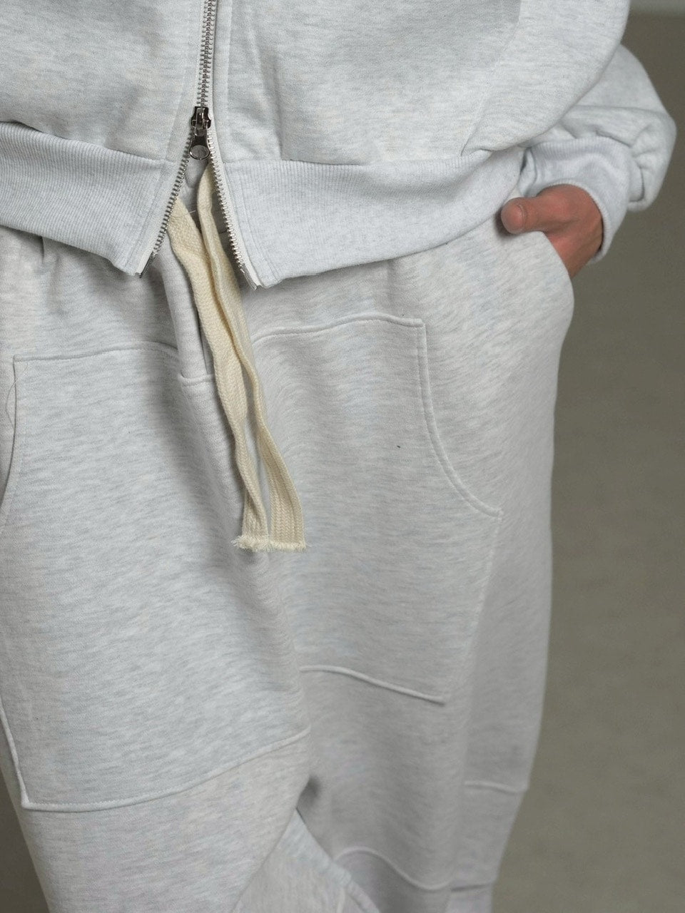 受注制【Chikashitsu +】heavy weight cotton design sweat pants / 【チカシツプラス】ヘビーウェイトコットンデザインスウェットパンツ (3color)