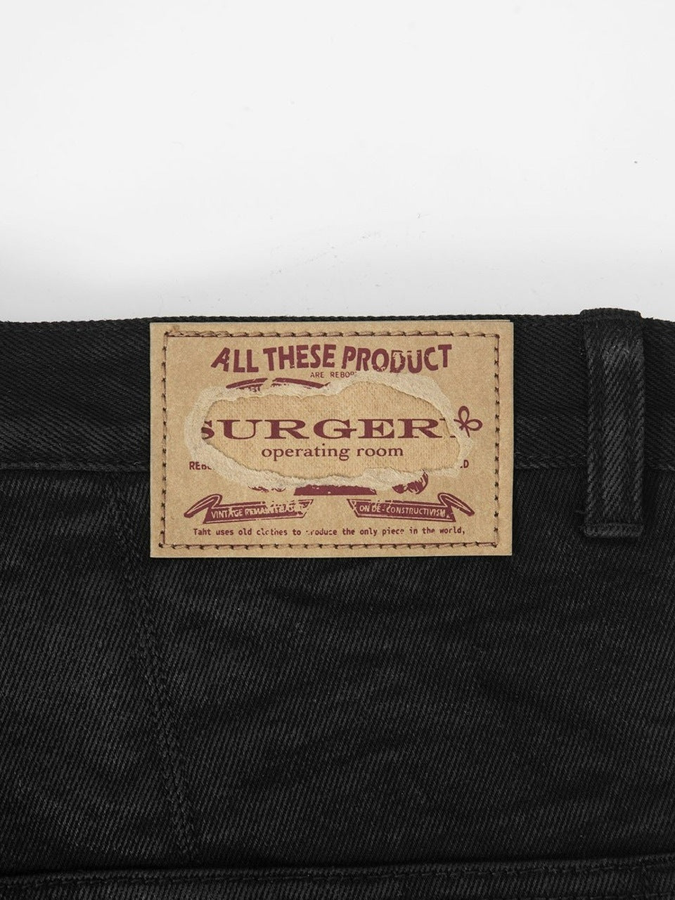 【SURGERY】surgery sutured boot-cut burnished pants