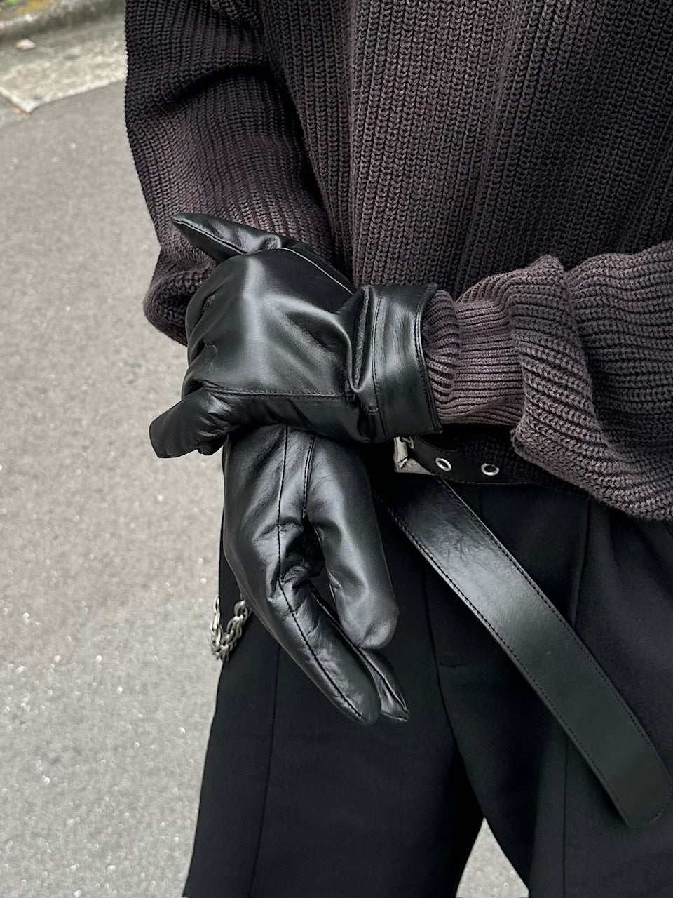 大阪店WEB限定受注制【Chikashitsu +】lambskin classic leather gloves / 【チカシツプラス】ラムスキンクラシックレザーグローブ (2type)