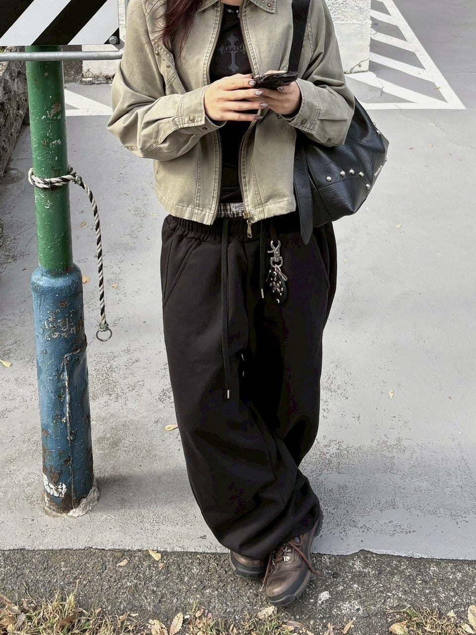 受注制【youll】layered sweat pants (2color)