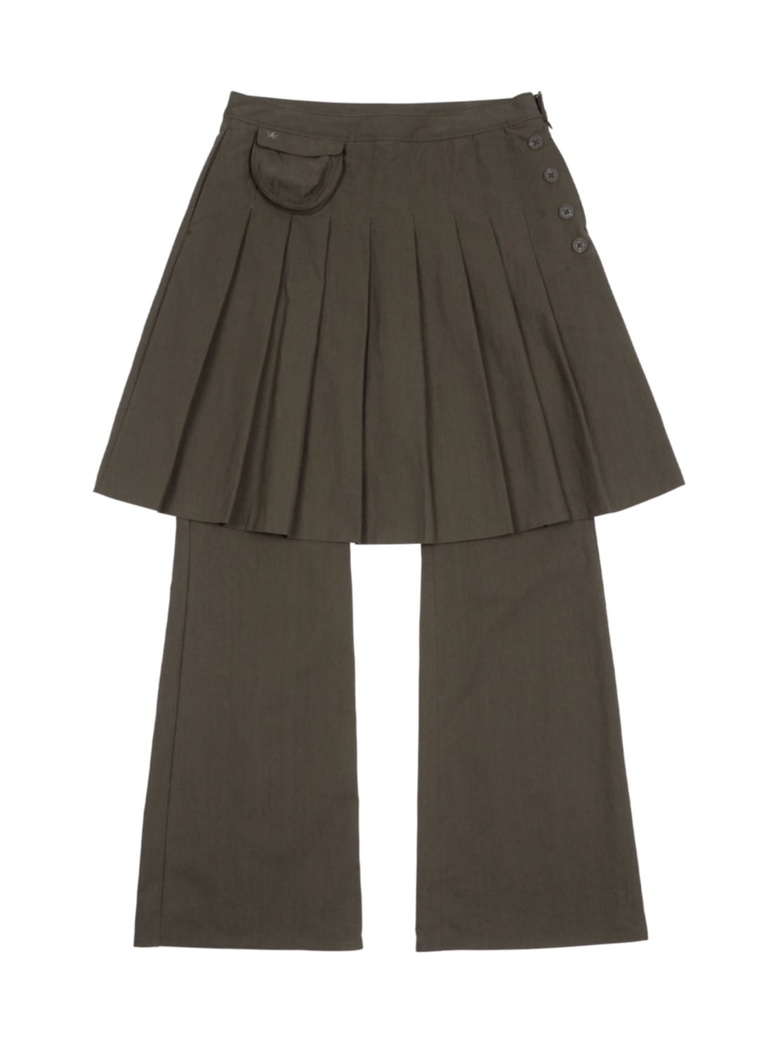 【THECOLDESTMOMENT】TCM skirt layered pants