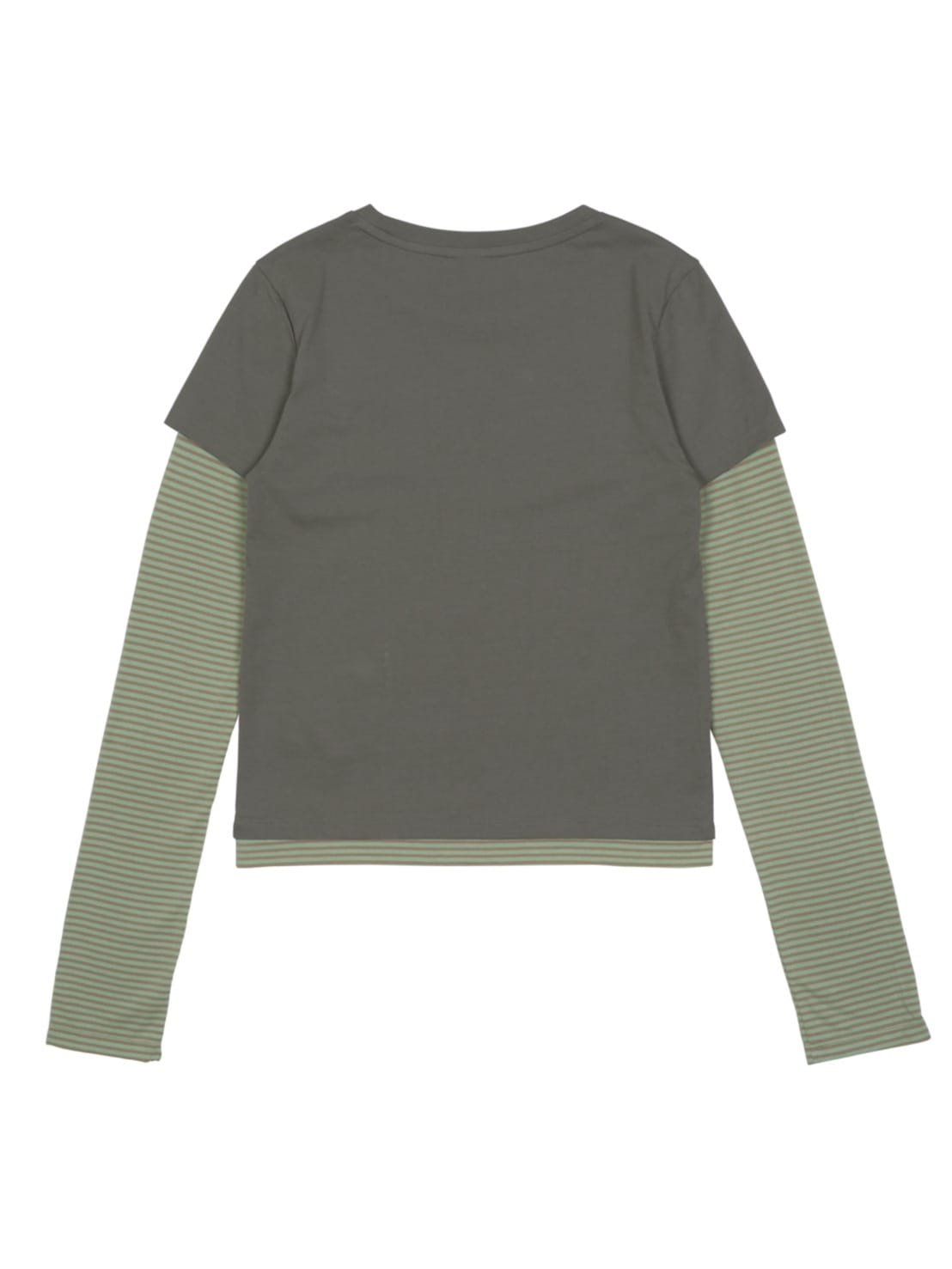 【THECOLDESTMOMENT】TCM stripe layered long sleeve