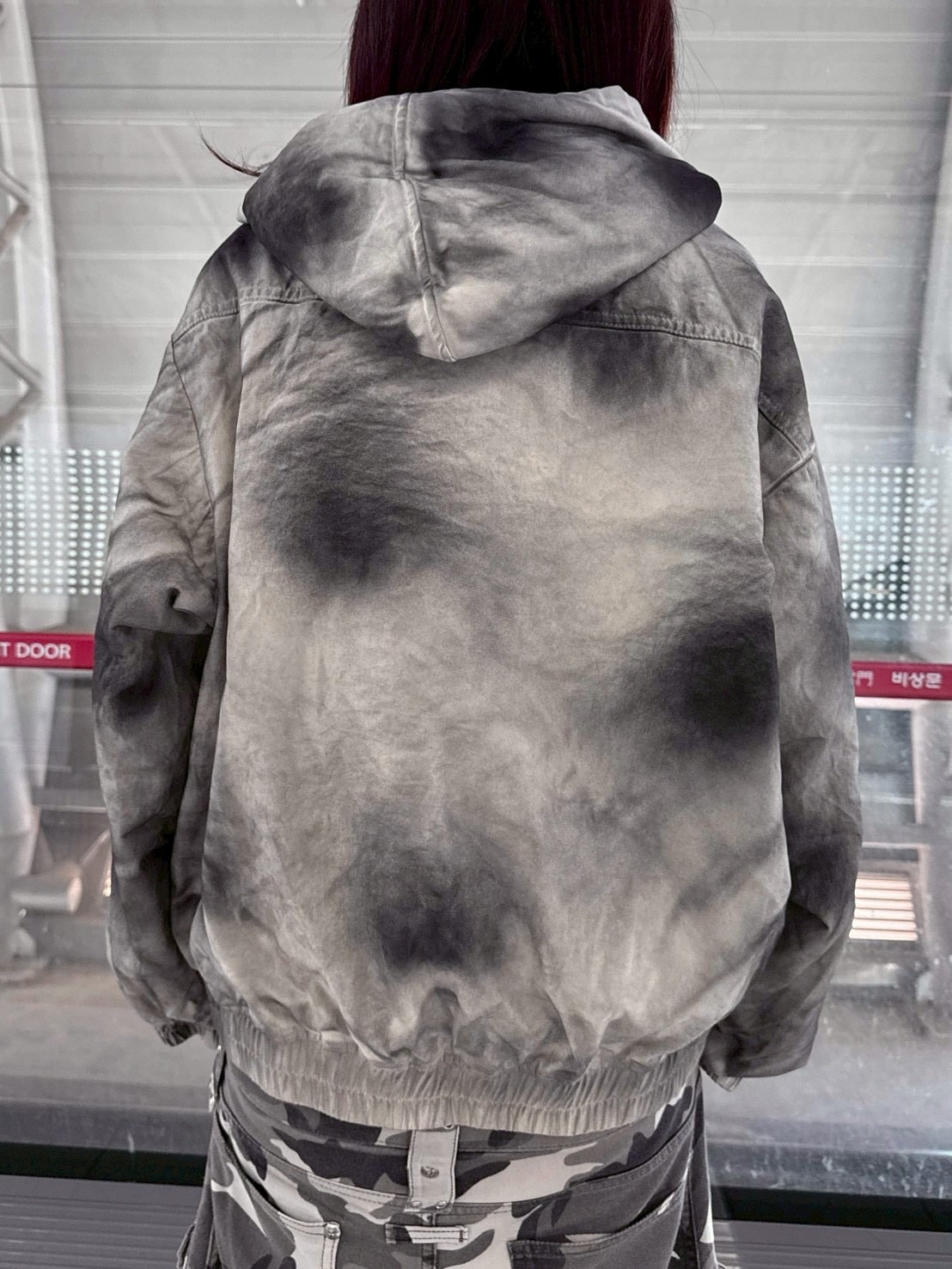 受注制【Never mind the XU】damage hood jacket / 【ネバーマインドザエックスユー】ダメージフードジャケット