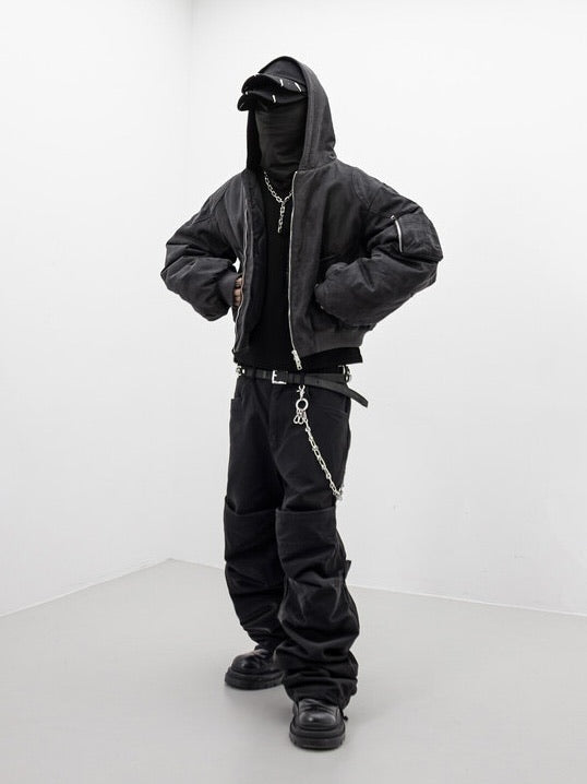 【roaringrad】WASHED HOOD BOMBER