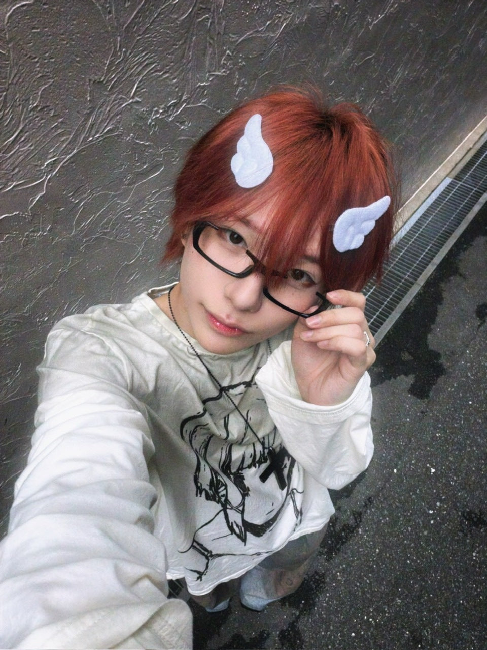 国際配送【LUV CODE】anime print long sleeve tee (2color)