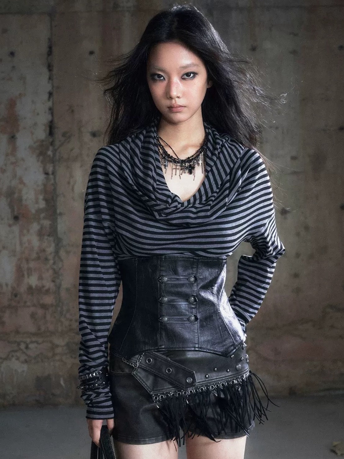 【Cest Nous】Corset Top / 【セヌー】タートルネックコルセットトップス