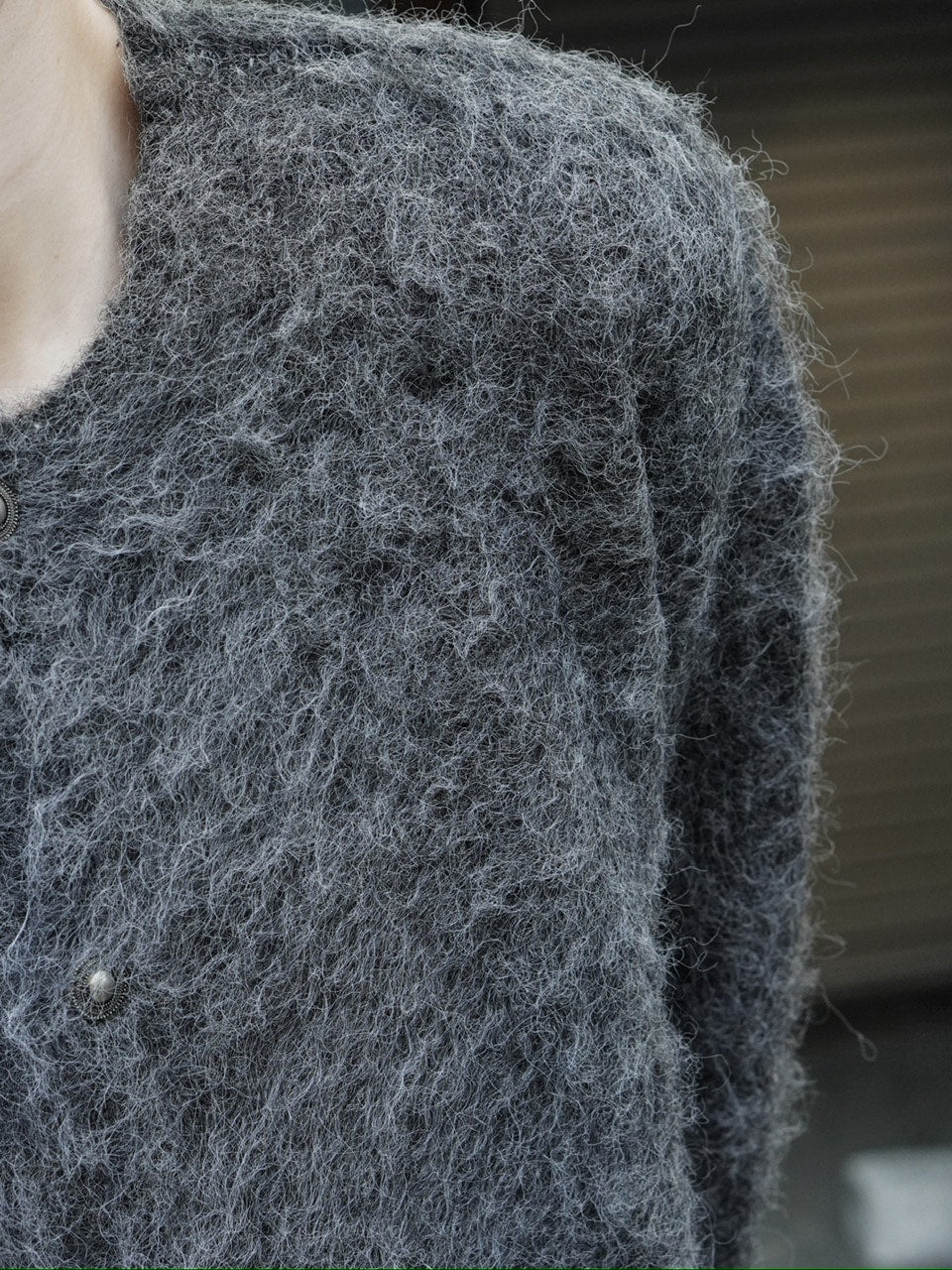 東京店WEB限定受注制【Chikashitsu +】shaggy knit cardigan / 【チカシツプラス】シャギーニットカーディガン (2color)