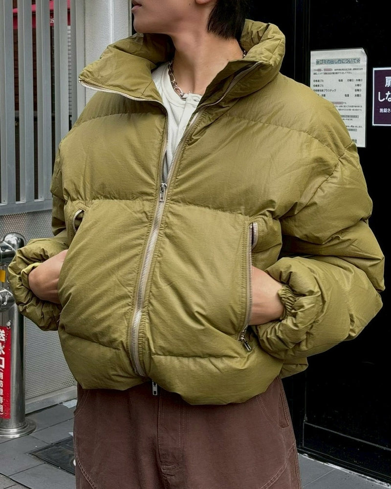 受注制【Chikashitsu +】cropped puffer jacket / 【チカシツプラス】クロップドパファージャケット (3color)