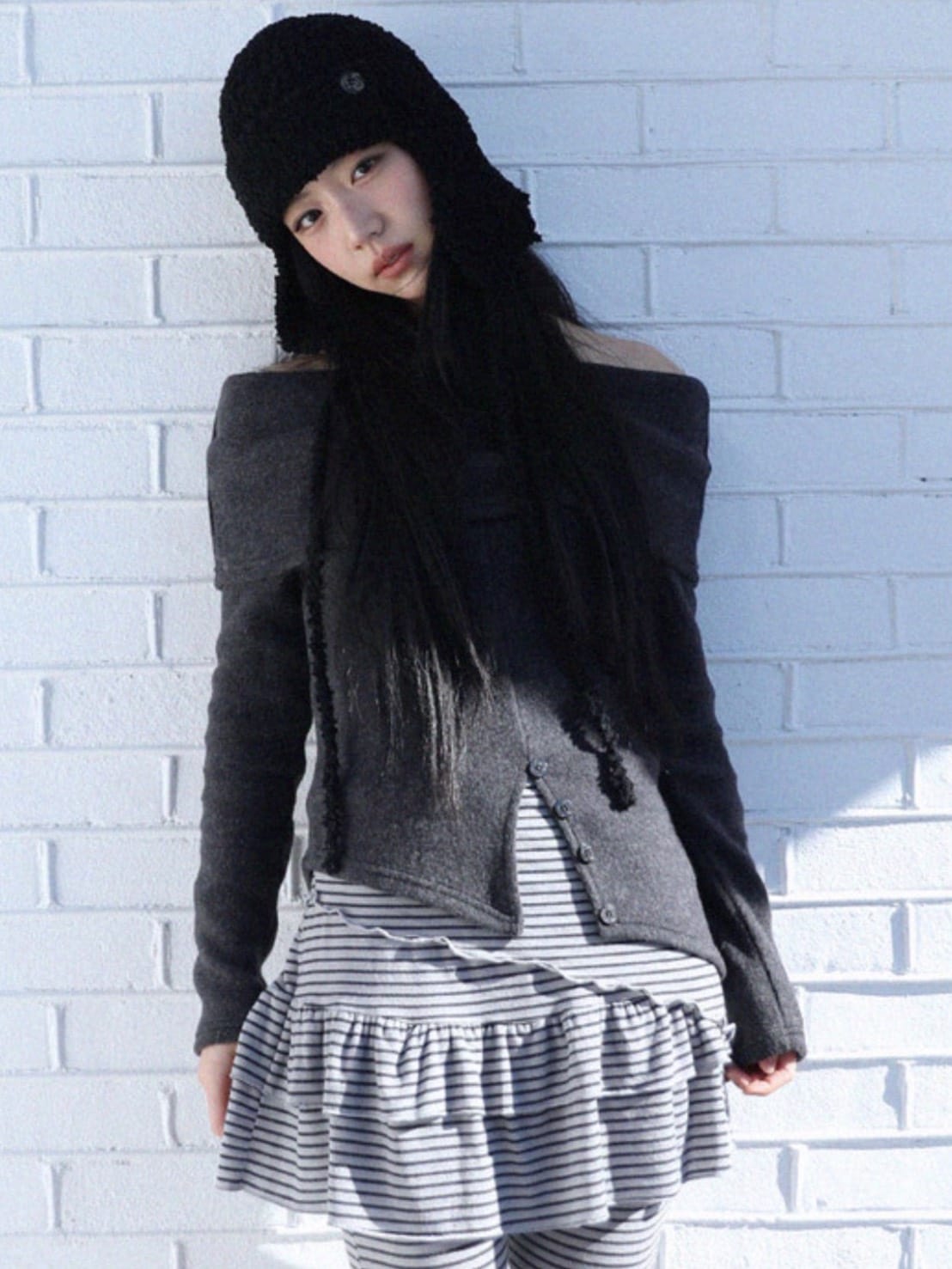 12/21 20:00 発売【Uglyshadow】BURTON KNIT OFF-SHOULDER