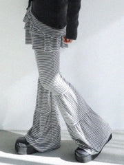 12/21 20:00 発売【Uglyshadow】CANCAN STRIPE SKIRT PANTS