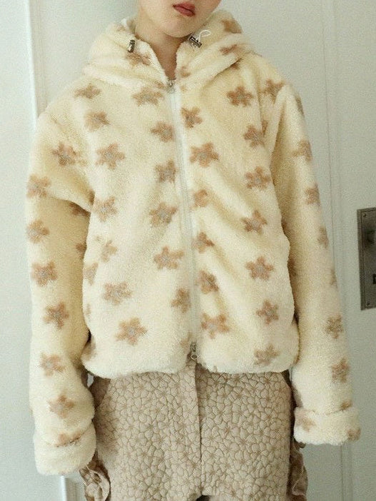 12/21 20:00 発売【Uglyshadow】FLOWER FUR JUMPER