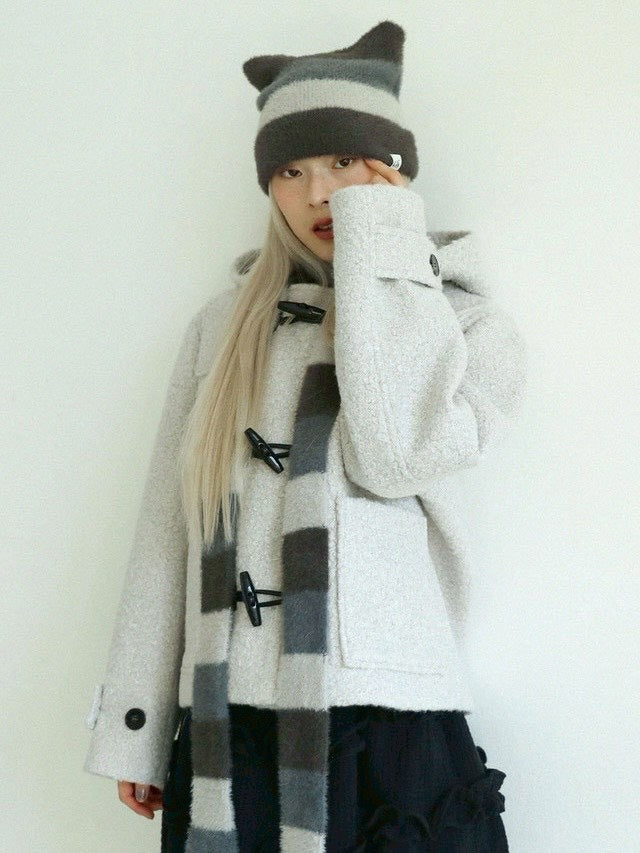 12/21 20:00 発売【Uglyshadow】CURLY DUFFLE COAT