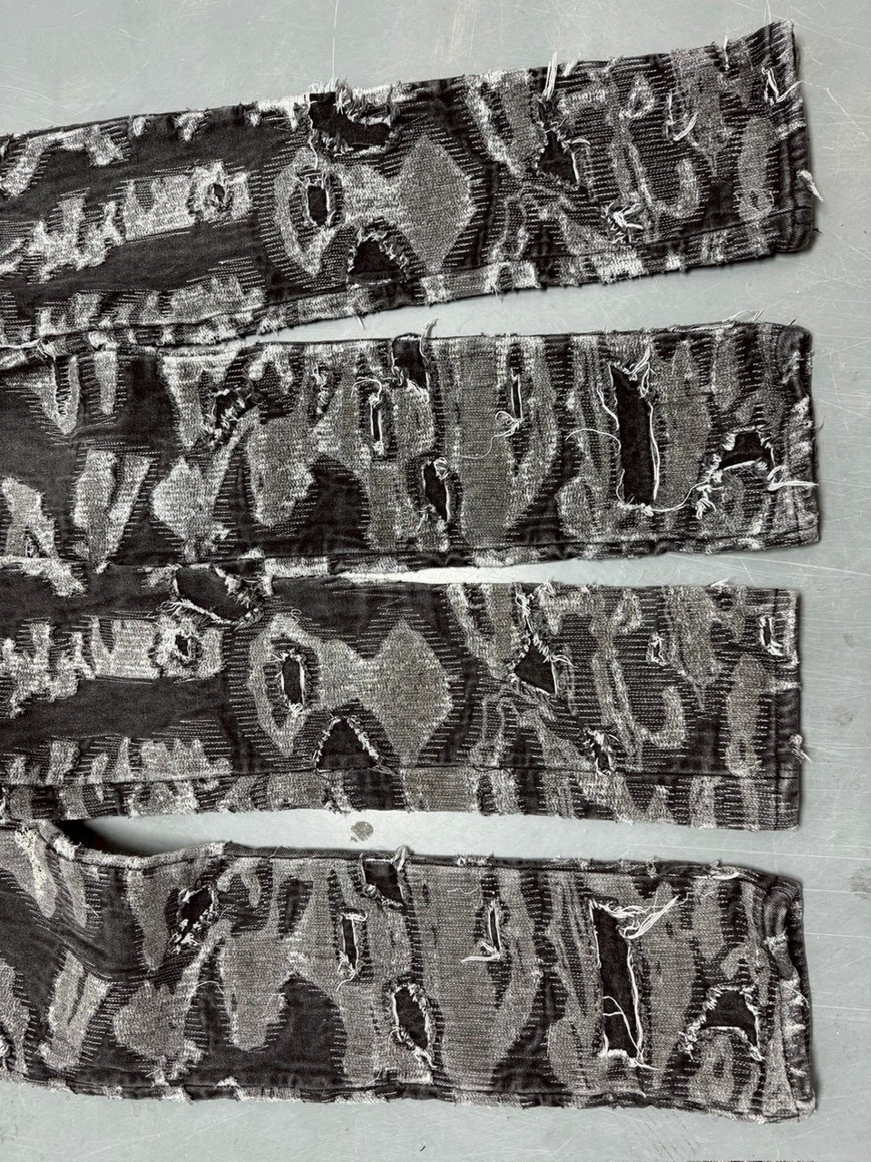 【Reckless Scholars】SASHIKOK DENIM PANTS / 【レックレス スカラーズ】スモークデザインデニムパンツ