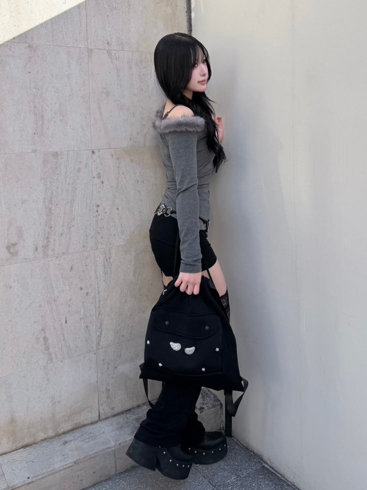 受注制【nmtc +】wing sweat knapsack 【エヌエムティーシープラス】ウィングスウェットナップサック (2color)