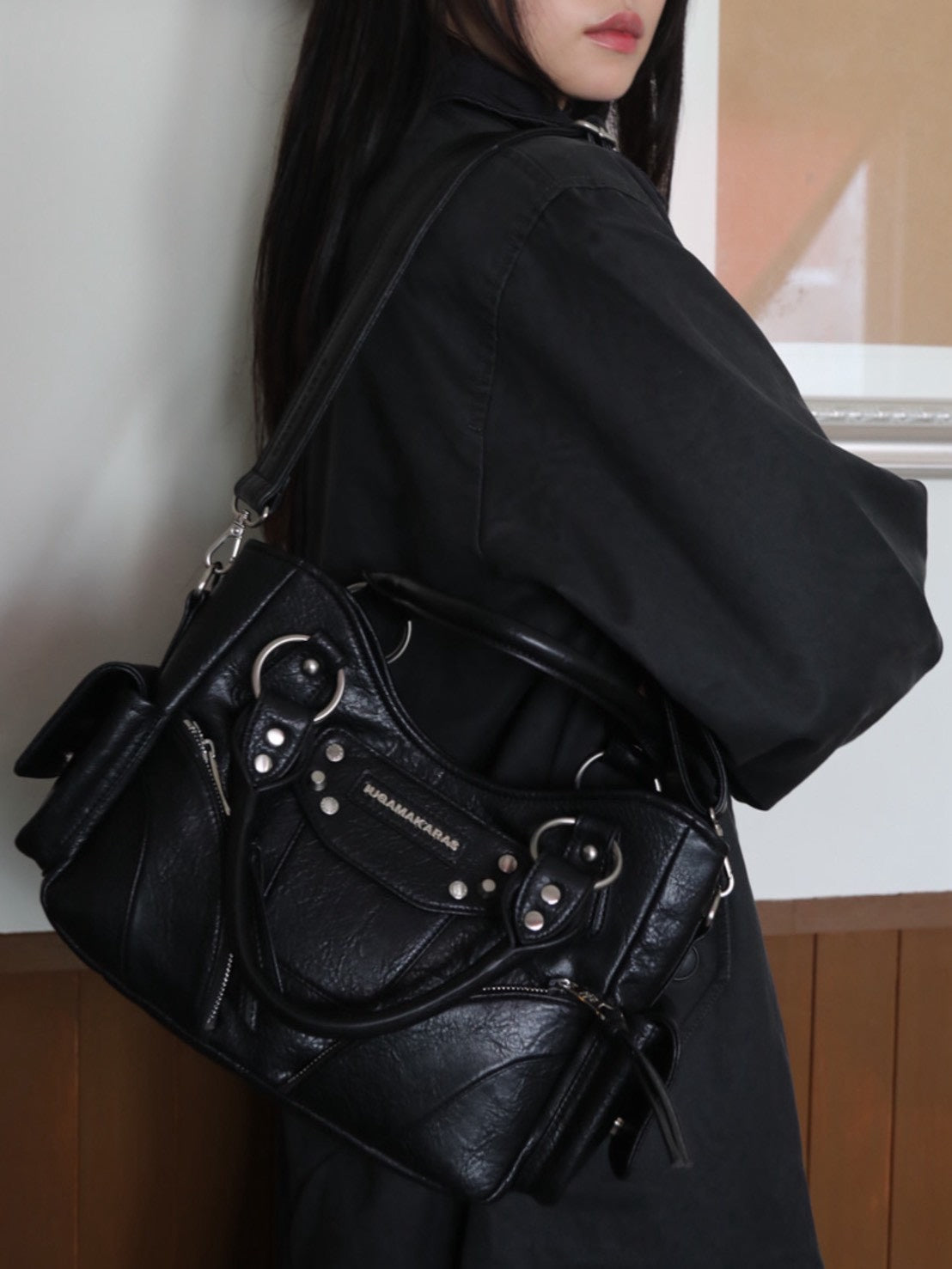 IUGAMAKARAS】Studded Leather Mini Shoulder Bag – PRESSING WEB SHOP