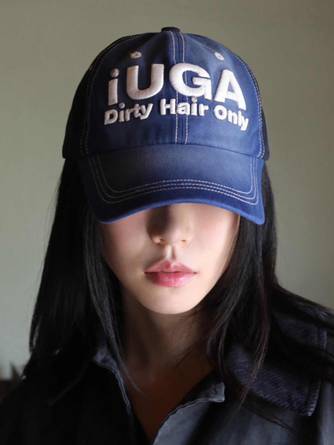 【IUGAMAKARAS】Washed Embroidery Ball Cap