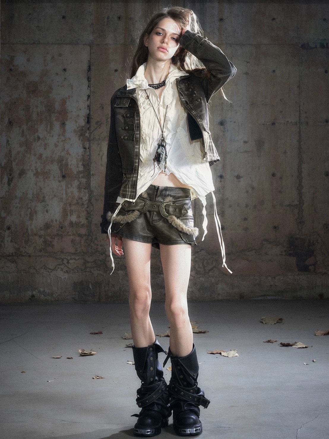 【Cest Nous】Apricot Ruffle Blouse / 【セヌー】アプリコットフリルシャツ