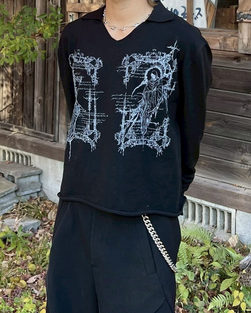 国際配送【RENOL】v neck knit polo