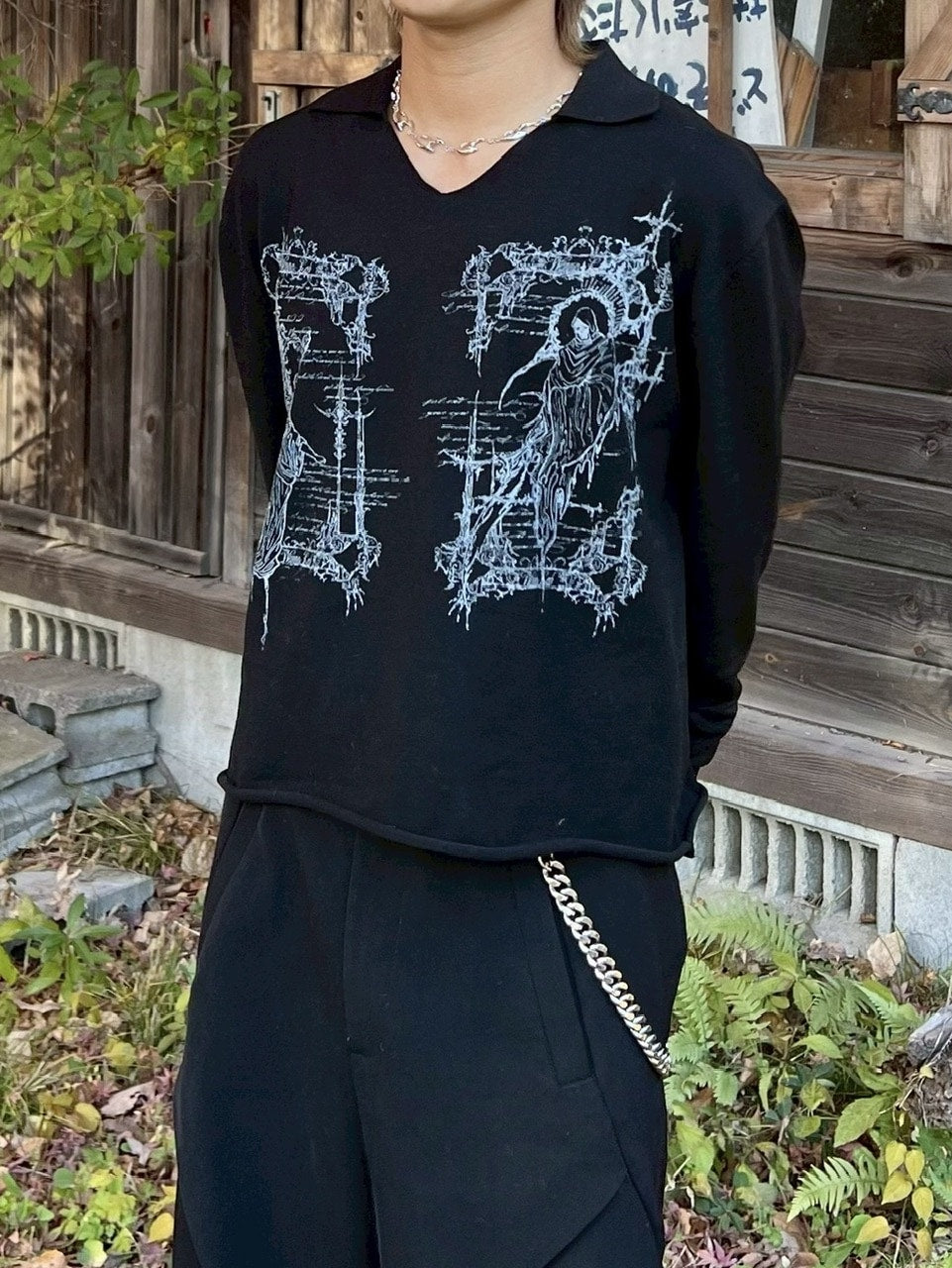 国際配送【RENOL】v neck knit polo