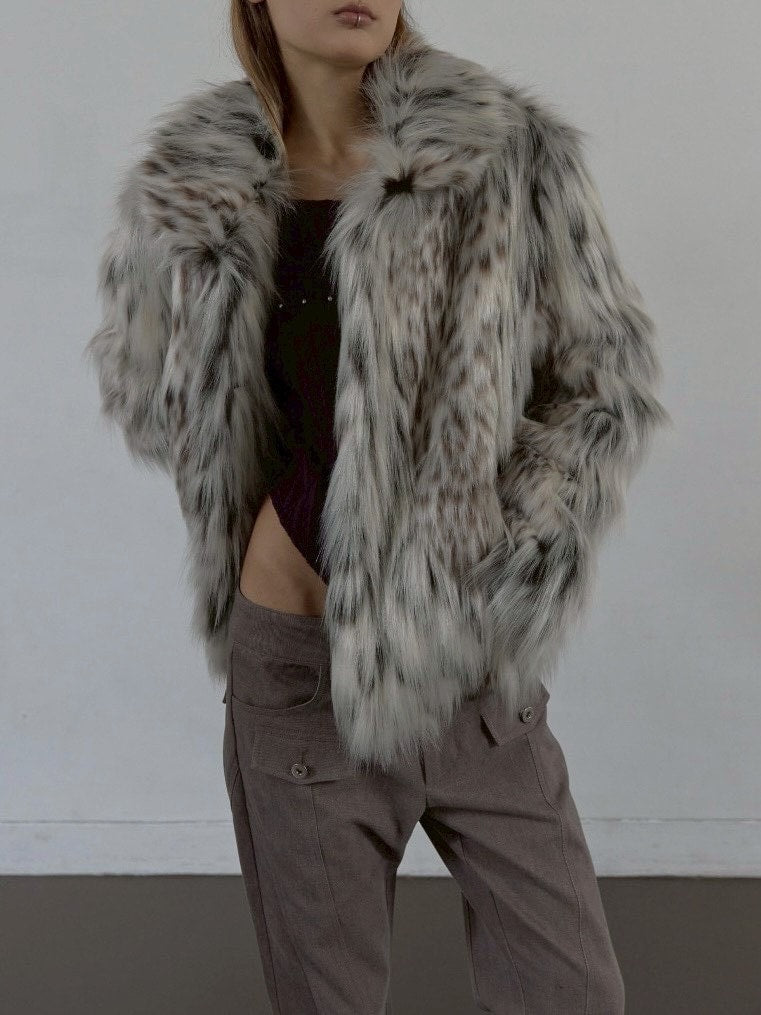 【SETUP‐EXE】FAUX FUR JACKET MIX / 【セットアップエグゼ】ハイネックファージャケット