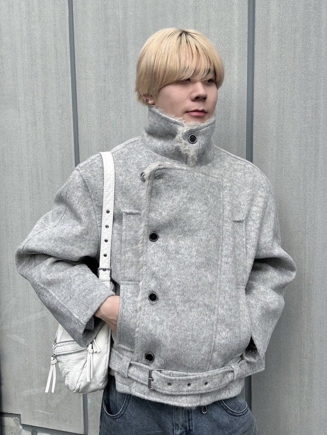 受注制【nmtc +】double rider mouton jacket / 【エヌエムティーシープラス】ダブルライダームートンジャケット (2color)