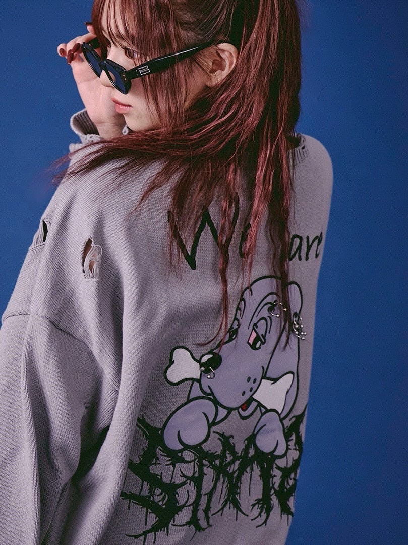 【GALFY】バチバチピアスニット / 【ガルフィー】バチバチピアスニット