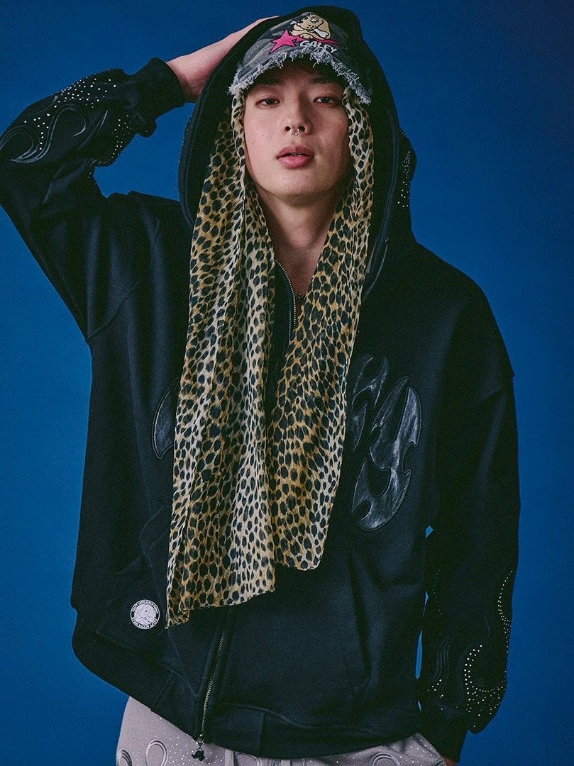 【GALFY】ファイヤーピカピカZIPパーカー / 【ガルフィー】ファイヤーピカピカZIPパーカー