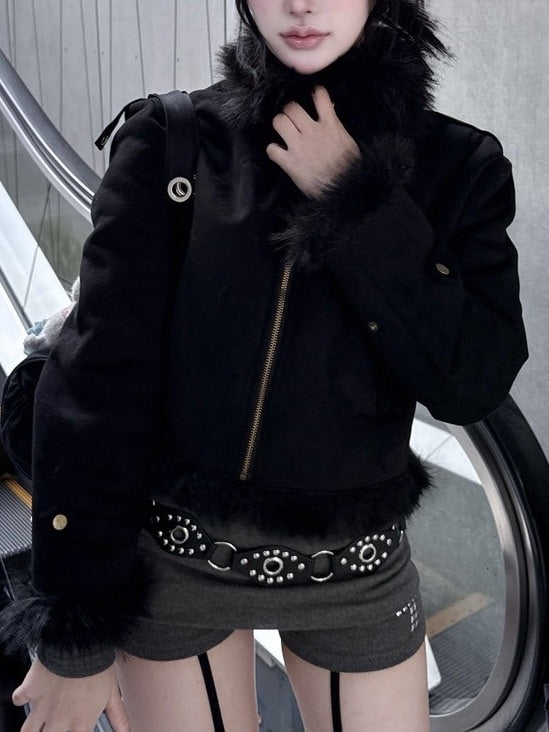 受注制【nmtc +】mouton fur tight jacket / 【エヌエムティーシープラス】ムートンファータイトジャケット (2color)