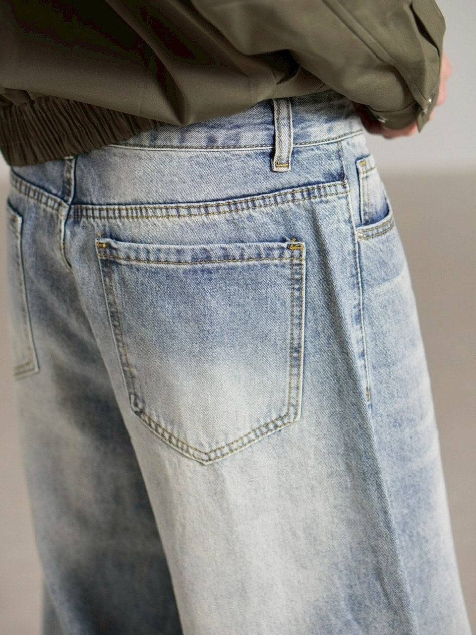 受注制【Chikashitsu +】brush wide leg denim pants / 【チカシツプラス】ブラッシュワイドデニムパンツ (3color)