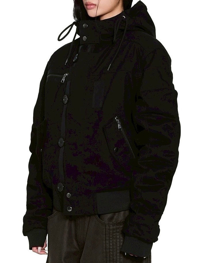 【AAKAM】Button Placket Cotton Ma-1 Jacket