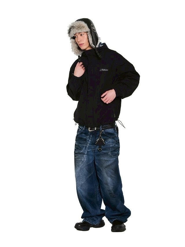 【AAKAM】Biker Leather Earflap Hat