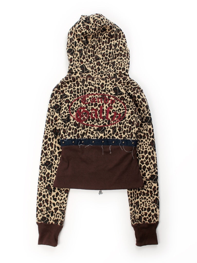 【GALFY】柄姐フーディー / 【ガルフィー】アニマル柄ウエストシェイププルオーバーパーカー