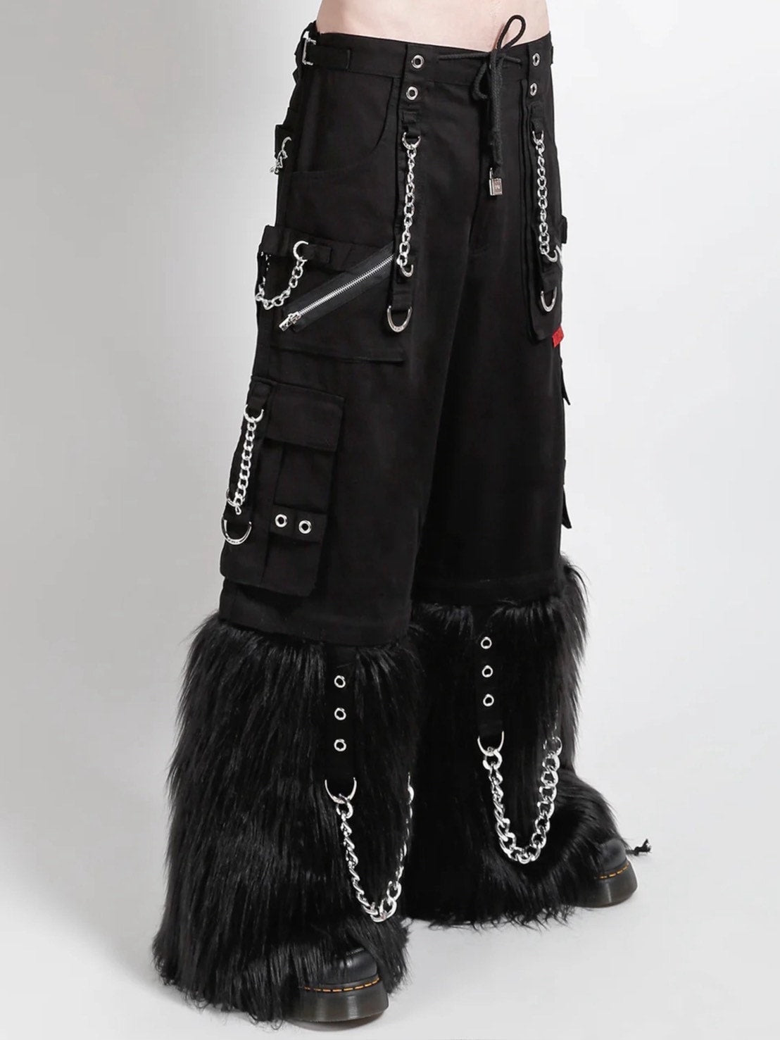 【TRIPP nyc】FUR-TASTIC SUPER PANT[AF7176M] / 【トリップ ニューヨーク 】ボンテージストラップファーワイドパンツ