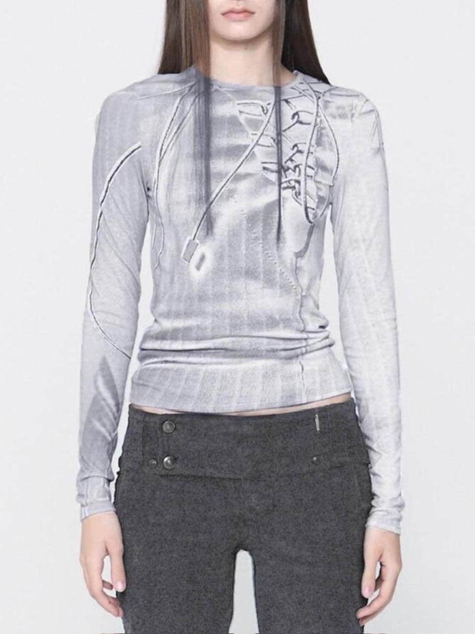 【bonnae】Chi-e graphic top