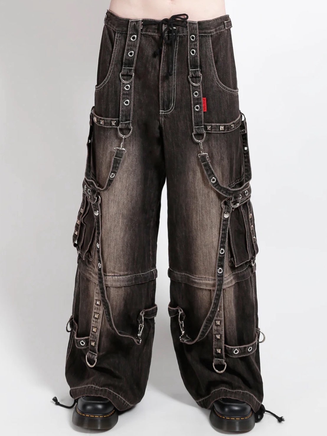 【TRIPP nyc】STRAP PANT [JM7177MDR] / 【トリップ ニューヨーク 】ボンテージストラップウォッシュワイドデニムパンツ