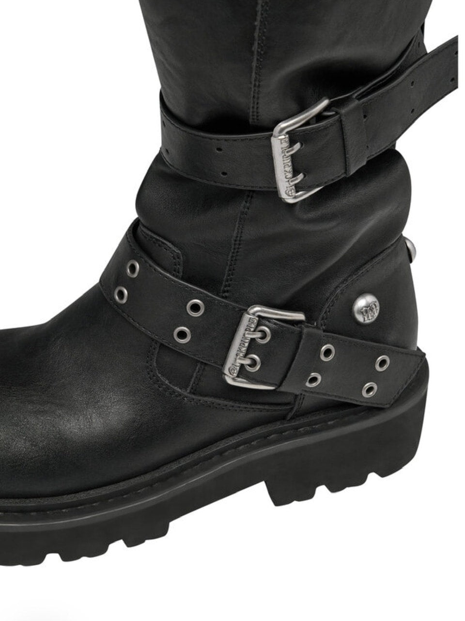 【BLACK PURPLE】 Crease Wide Boots