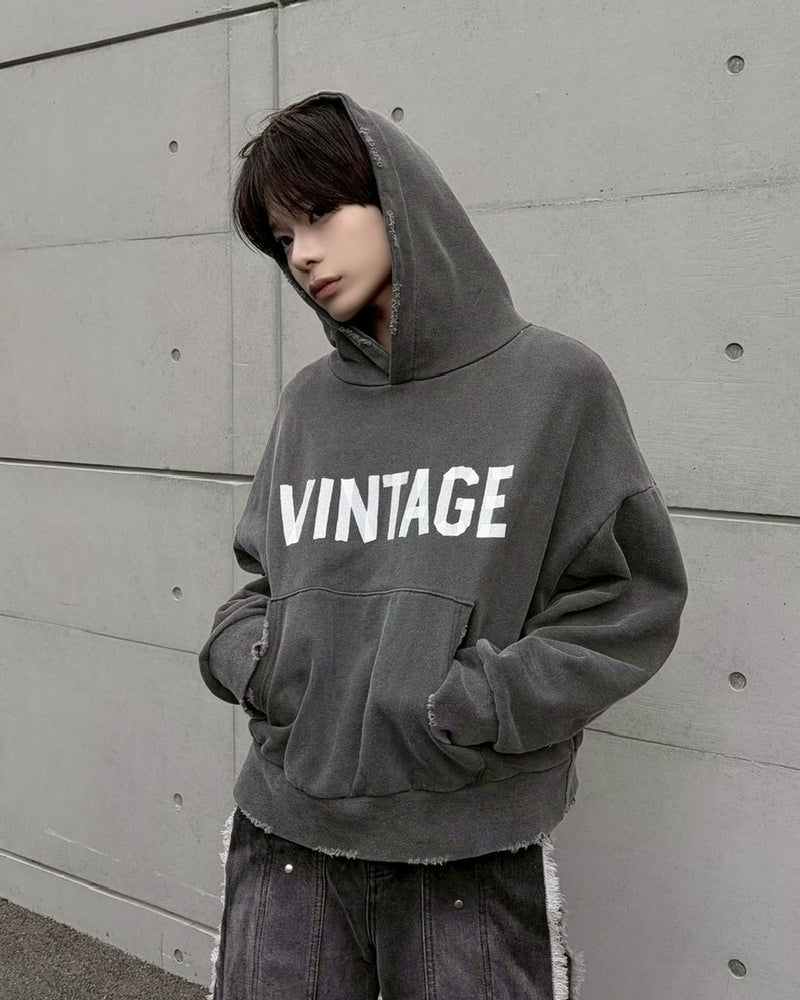 受注制【LUV CODE】pigment logo hoodie (2color)