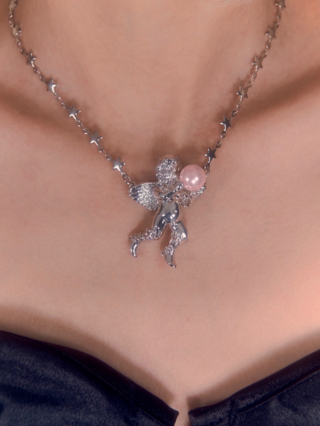 【HURJABOYACC】ANGEL WITH CHAIN CHAIN NECKLACE