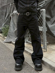 受注制【youll】essential black flare denim pants
