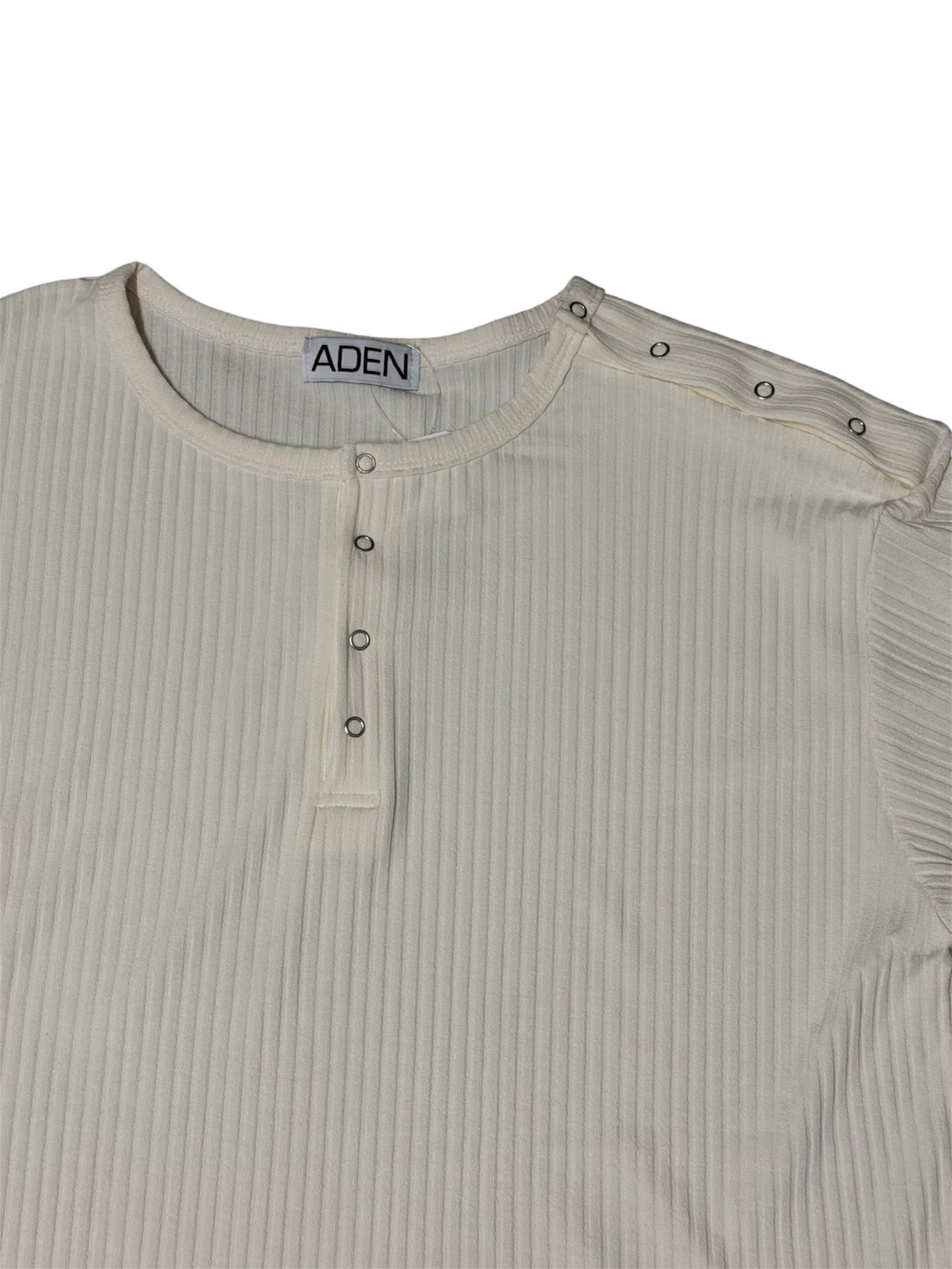 7/4 20:00発売 受注制【nmtc+】Shoulder Henley Eyelet Tee (3color)
