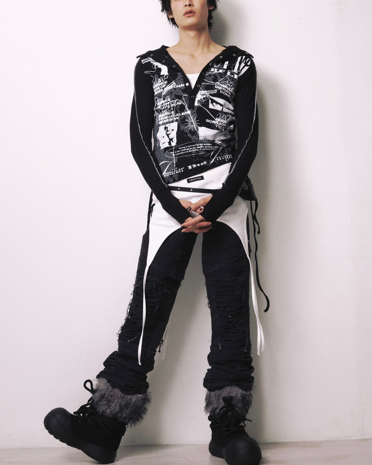 【LECYTO】Skadi Rope Fur Boots