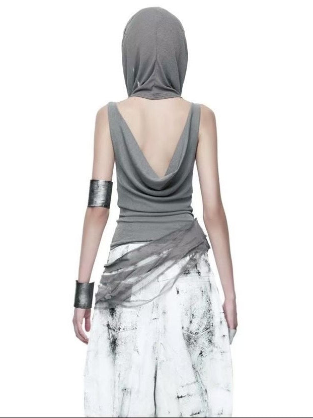【EYE OF THE STORM】ASHEN HOOD TANK TOP