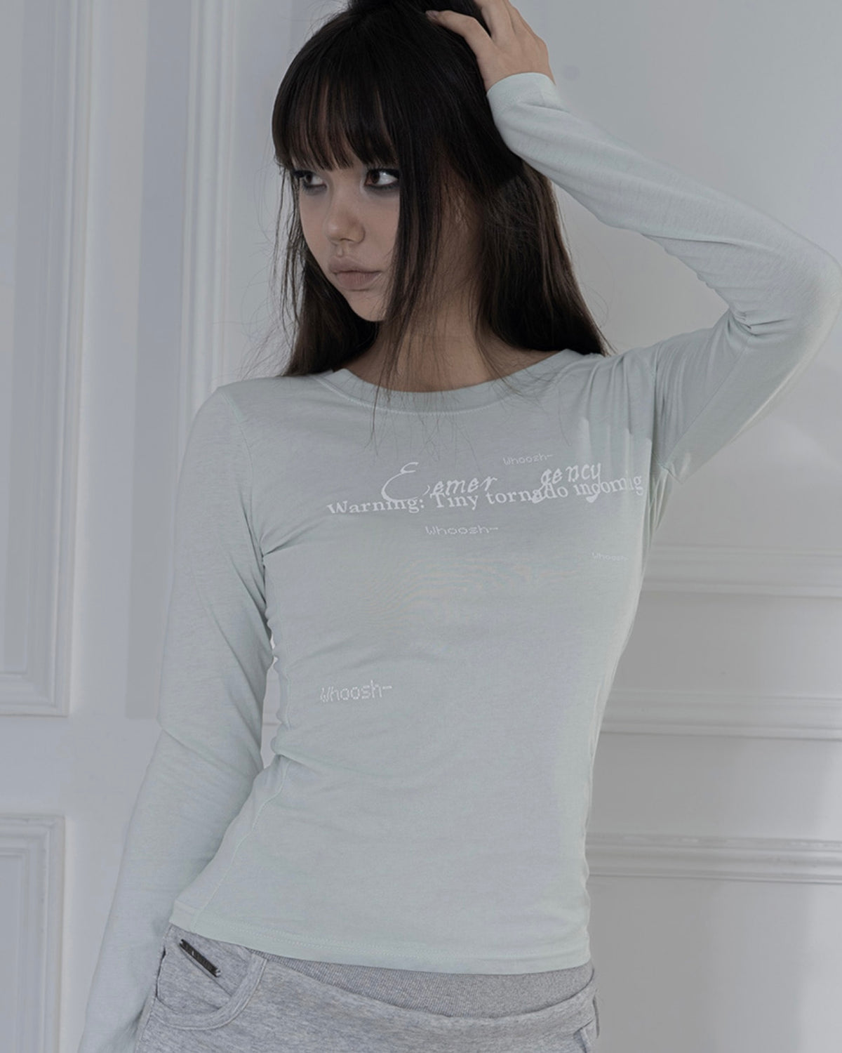 【FANCY CLUB】BACK CROSS LONG SLEEVE